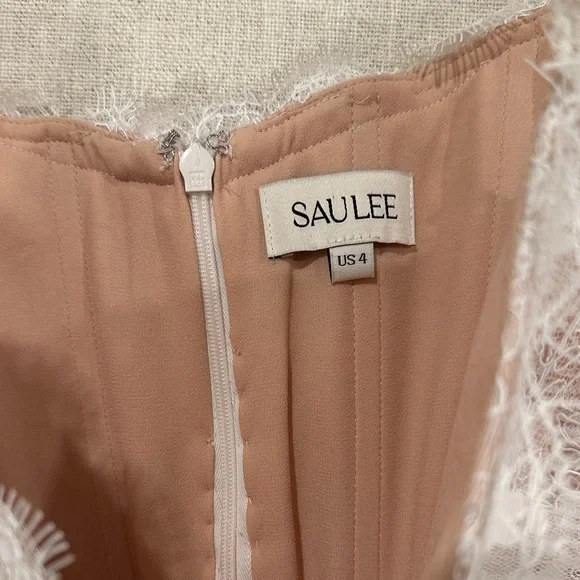 Chic Strapless White Lace Dress - Picture 8 of 8